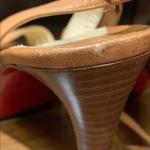 Christian Louboutin Tan Slingback Sandals - Picture 8 of 10